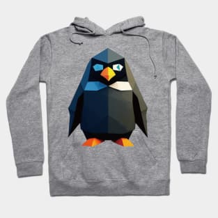 Playful Poly Penguins: A Charming Low Poly Delight Hoodie